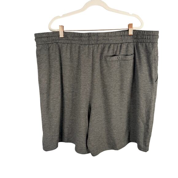 George Shorts Mens 2XL 44-46 Gray Super Soft Knit Lounge Stretch Drawstring 9" - Picture 3 of 7